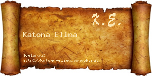 Katona Elina névjegykártya