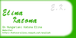 elina katona business card